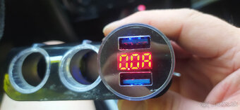 2 krát usb a volt merač do zapalovača - 3