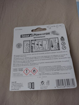 2x vodeodolny samolepiaci hacik na zavesenie bez vrtania - 3