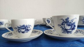 Kávová a čajová súprava Bohemia Czechoslovakia Modrá ruža - 3