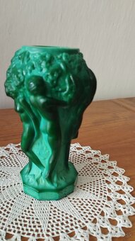 Starožitná váza -Art Deco - malachit - 3