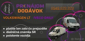 PRENÁJOM DODÁVOK PREŠOV A OKOLIE 0905185584 - 3