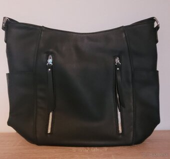 KABELKA CROSSBODY VEĽKÁ S POPRUHOM ČIERNA - 3