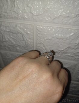 Strieborný prsteň so zirkónom v.55-NOVÝ - 3