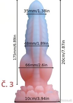 Intímne pomôcky – unikátne - psí dračí - návlek - Vibrator - 3