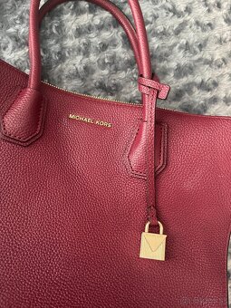 MICHAEL KORS burgundy bordo kabelka - do ruky i na rameno - 3