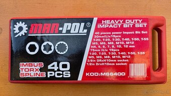 Sada bitov – imbus, torx, spline, 40 dielna - 3