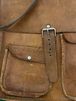 Stará vojenská koženná brašňa - 3