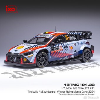 Modely Hyundai i20 Rally1 1:18 IXO - 3