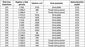 Vyšné Remety - 4.001 m2 POZEMKY v pozemkových úpravách - 3