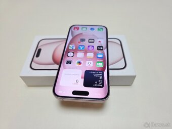 Apple iPHONE 15 PINK 128GB,TOP STAV - 3
