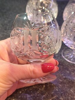 Krištáľové brúsené poháre na koňak 6ks - 3