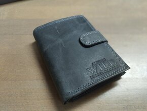 Sivá kožená peňaženka - 3