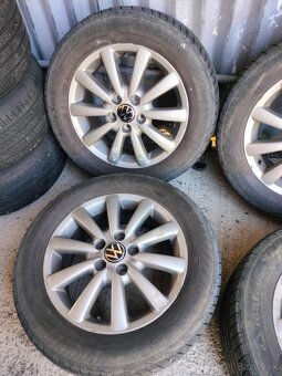 4ks alu disky vw Sharan 5x112 r16 pneu 225/55 r16 5mm - 3