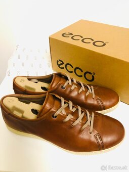 Kožené topánky Ecco Soft cognac premium - 3