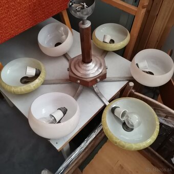 Retro luster lampa art deco Drevo chrom - 3