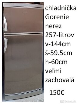 predám chladničku s mrazničkou-nerez aj bielu. - 3
