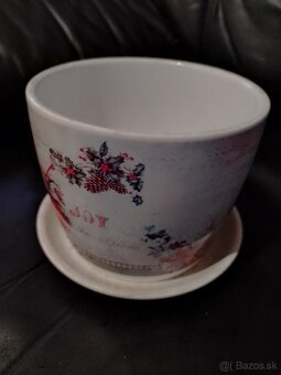 Kvetináč s vianočným motívom. - 3