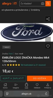 Znak Ford Emblém predný zadný nový - 3