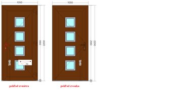 Vchodové dvere 1050x2200 - 3