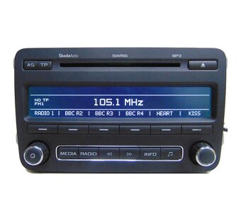 original autorádio fabia 2 octavia 2 škoda swing mp3 - 3