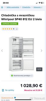 Chladnička s mrazničkou Whirlpool SP40 812 EU 2 biela - 3