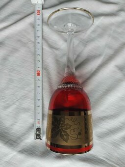 6 ks rubínové poháre Bohemia - 3