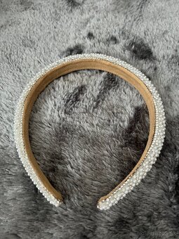 Štrasová a perličková čelenka - 3