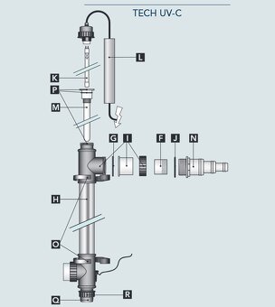 nerezová, bazénová UV lampa - 3