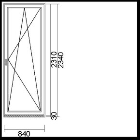 Plastové balkónové dvere Salamander 3sklo - 3