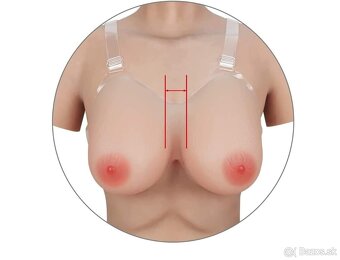 Silikónové prsia s nastaviteľnými ramienkami - 800g - 3