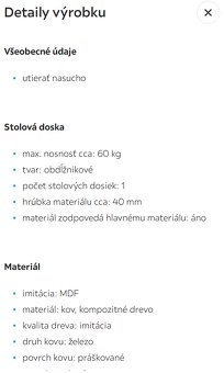Jedalensky stol RUDI 160 Mobelix - 3