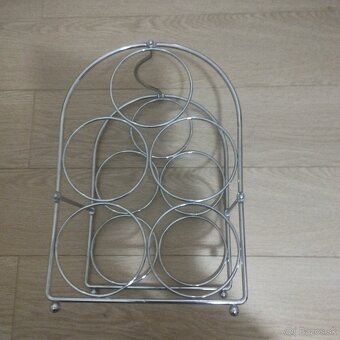 Stojan na 5 fliaš - na víno/alkohol (nepoužívané/nový) - 3