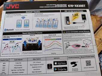 rádio JVC KW-W830BT - 3