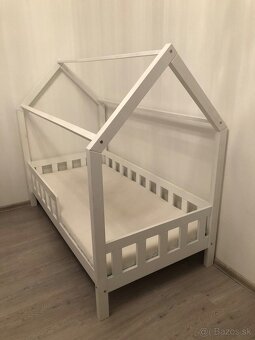 Detská postielka-domček s roštom+matrac kokosove vlákno - 3
