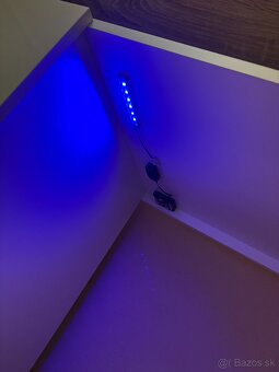 Písací stôl dub sonoma s LED osvetlením - 3