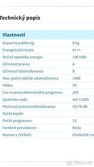 Práčka PHILCO 8kg TOP STAV - 3