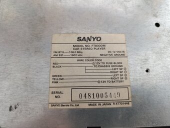Sanyo dobové autorádio - 3