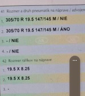 Kupim pneu 305 70 19,5 - 3