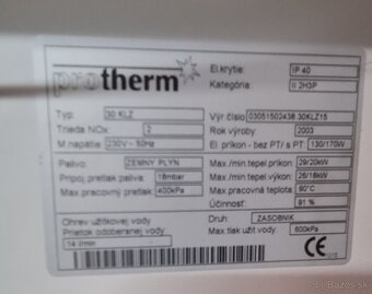 Plynovy kotol Protherm 30KLZ - 3