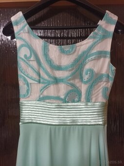 Dámske zelené spoločenské šaty - 3