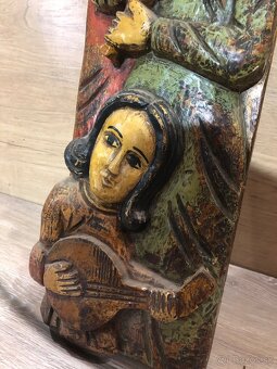 Drevo rezba hudobny anjeli - 3