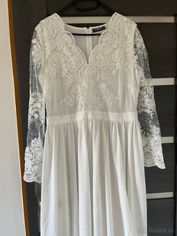 Biele spoločenské šaty 46/XL - 3