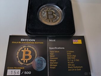 Strieborná minca 2 Dollars Niue Gold Black Empire - 3