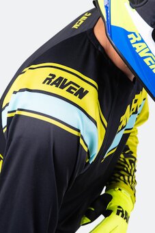 Motokrosová súprava Raven Rival Čierna-Limetková-Tyrkysová - 3
