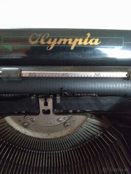 Písací stroj Olympia, nemecký, v top stave, funkčný - 3