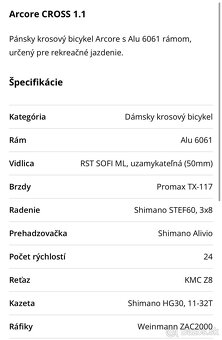 Predám crossový bicykel ARCORE CROSS 1.1 - 3