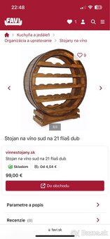 Drevený stojan na víno - 3