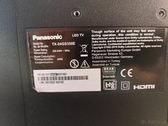 Predám TV - Panasonic TX-24GS350E - 3
