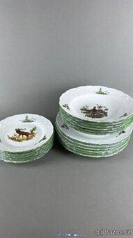 Tanierová súprava, NOVÁ, poľovnícky porcelán - 3