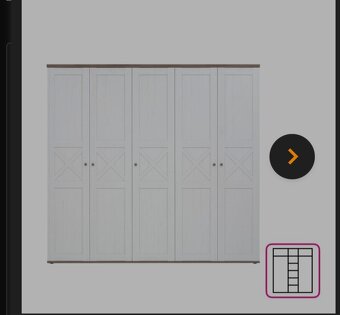 Šatníkova skriňa + komoda - 3